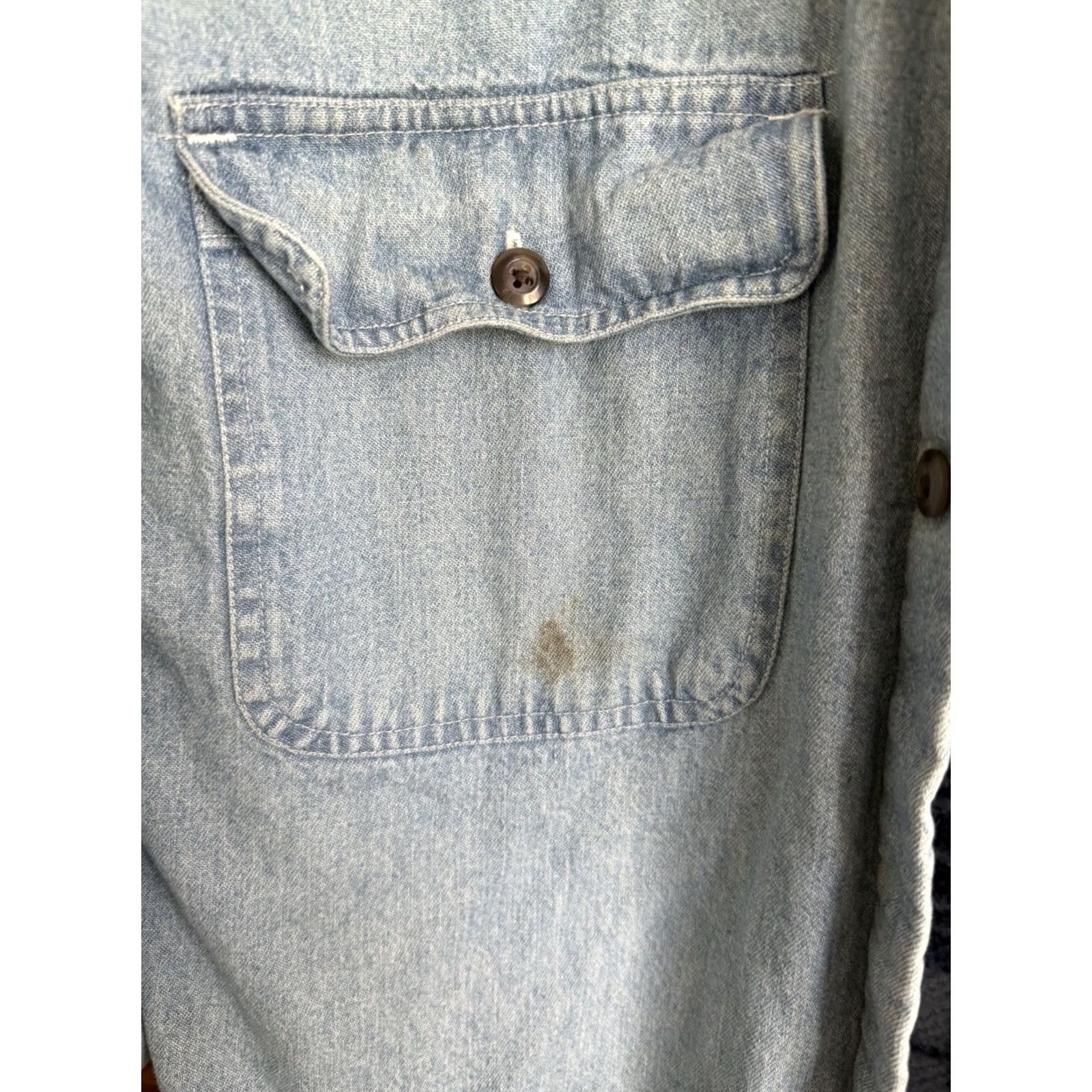 Vintage VINTAGE Stanley Denim Jacket Mens M Flannel Lined Jean Shacket Chore Size US 31 - 4 Thumbnail
