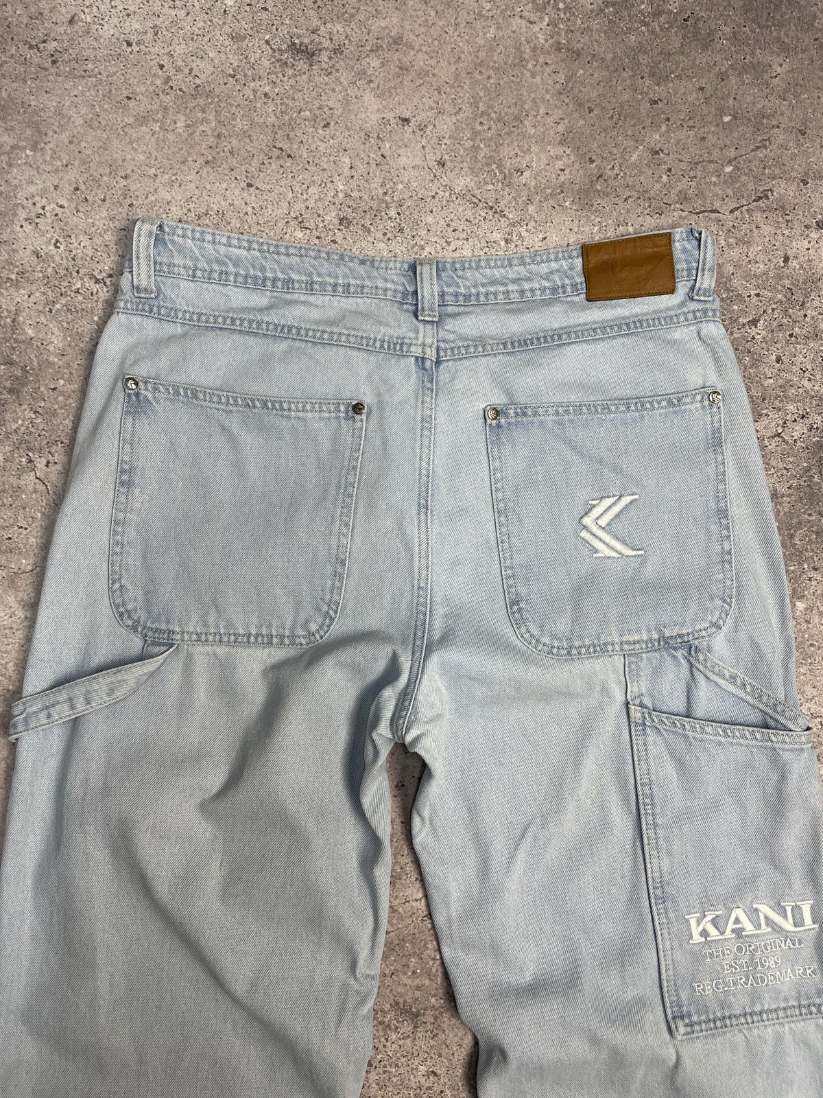Karl Kani Vintage Distressed Karl Kani 00s Baggy Cargo Jeans Pants Size US 34 / EU 50 - 3 Thumbnail
