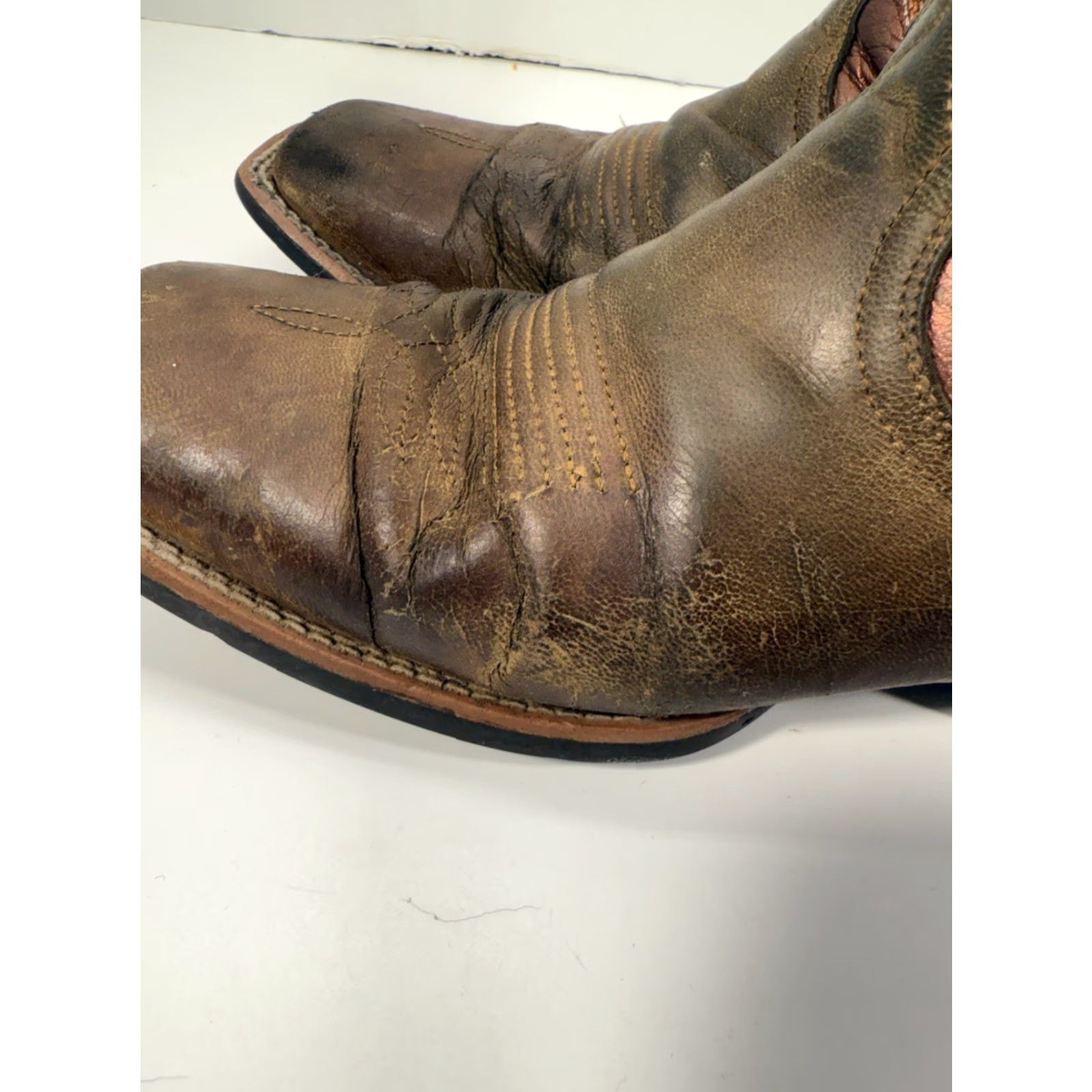 Ariat Ariat Ruidoso Round Up Boot Western Women Size 8.5 B Pearlburnished Chestnut Leather Boots Size US 9 / IT 39 - 7 Thumbnail