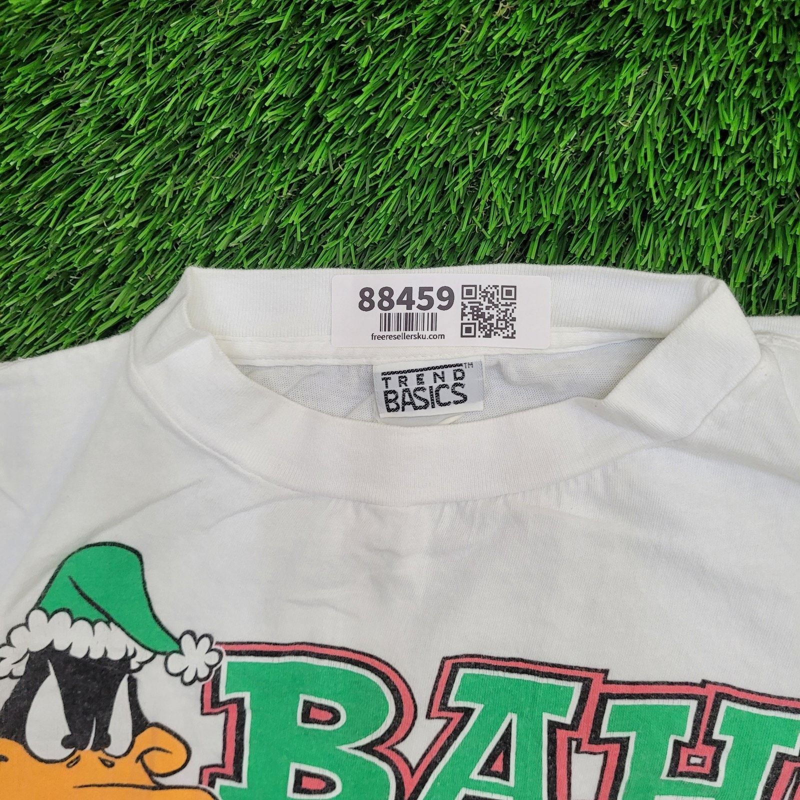Other VTG 90s Daffy-Duck Bah-Hum-Bug Shirt Womens XL Boxy Cropped Size XL / US 12-14 / IT 48-50 - 2 Thumbnail