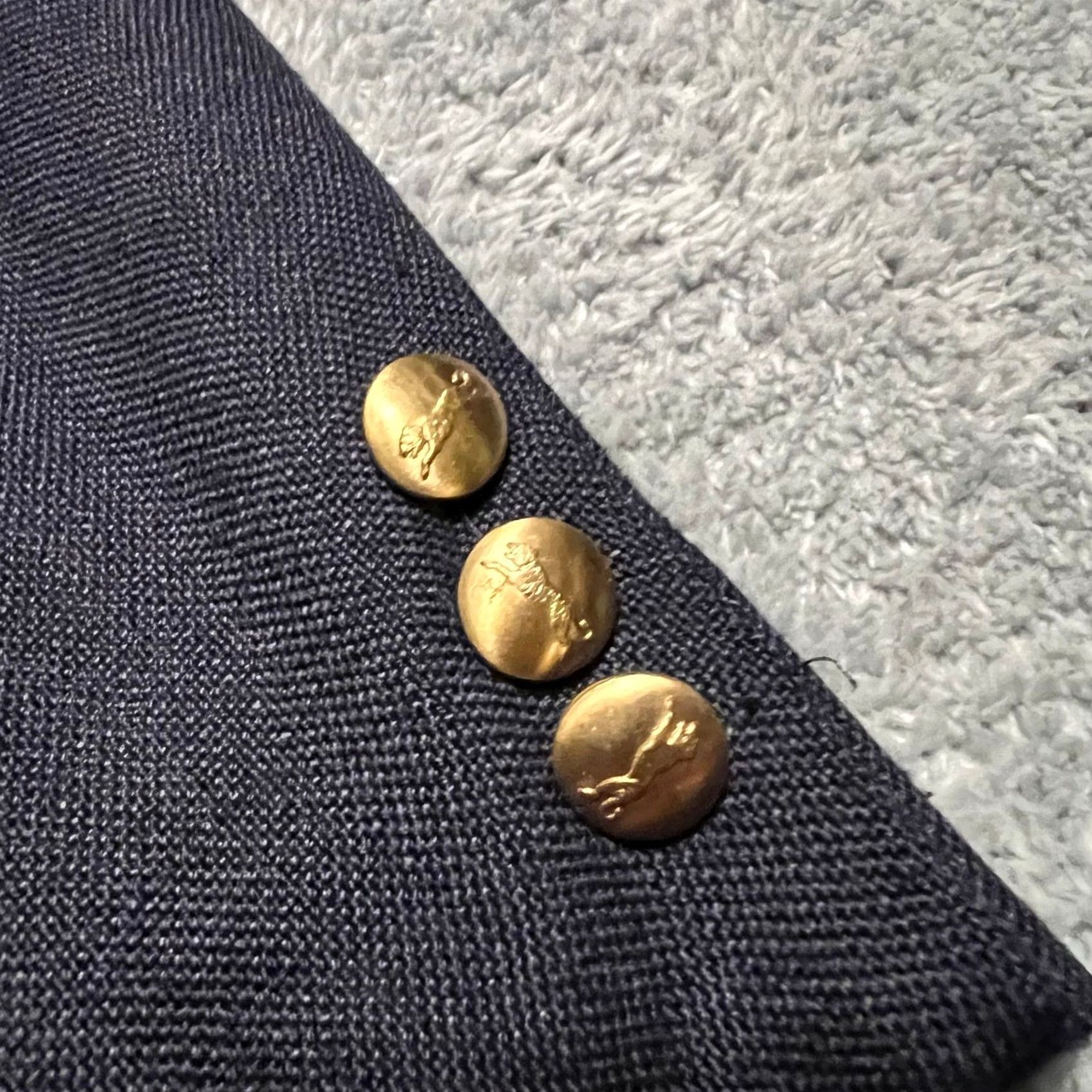 Vintage VINTAGE Le Tigre Blazer Mens 40 Blue Golf Button Sport Jacket 2 Button Coat Mens Blue 40 Regular Jackets Size 40R - 2 Thumbnail