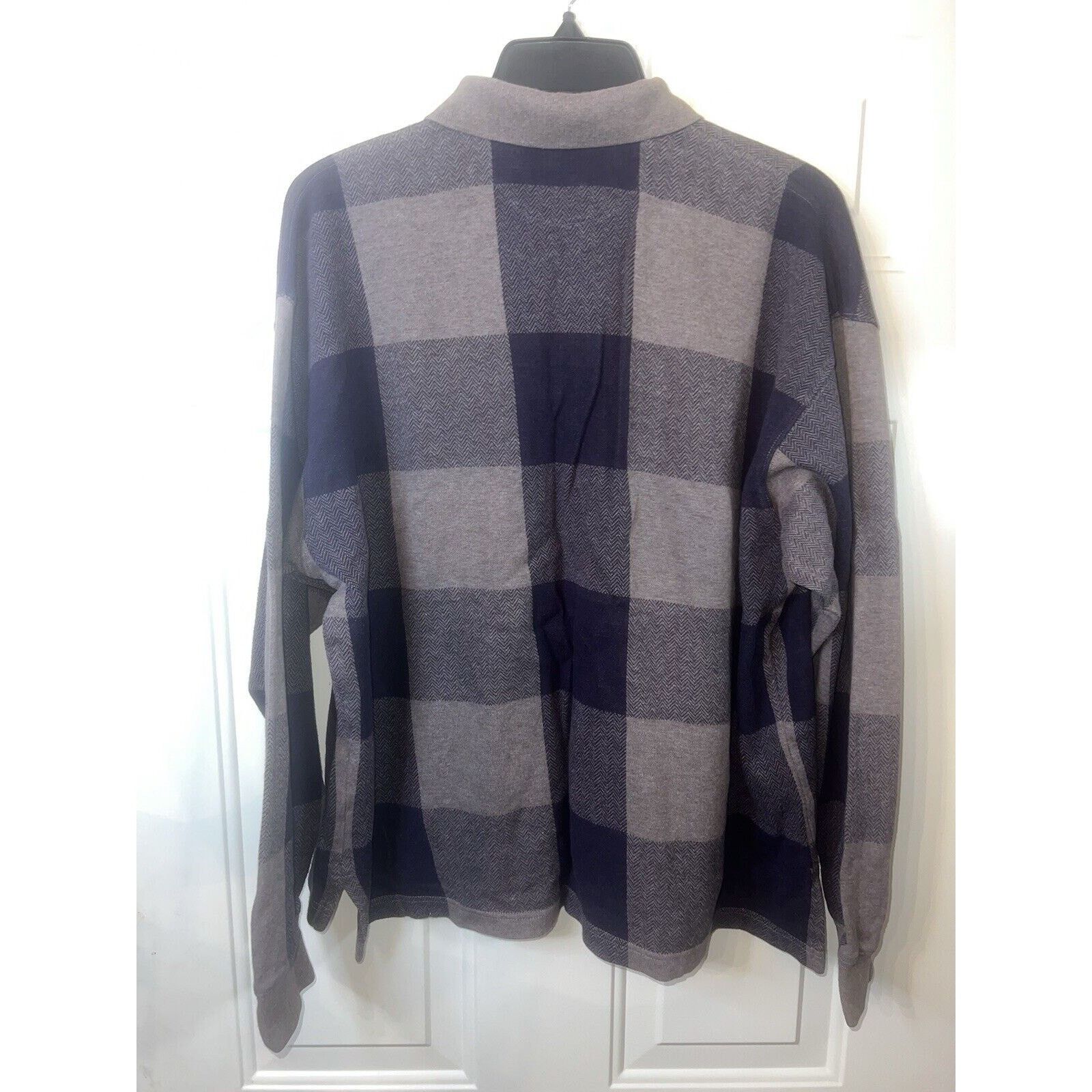 Izod Izod Sweater Polo Shirt Mens Large Beige Pullover Plaid Navy Size US L / EU 52-54 / 3 - 8 Thumbnail