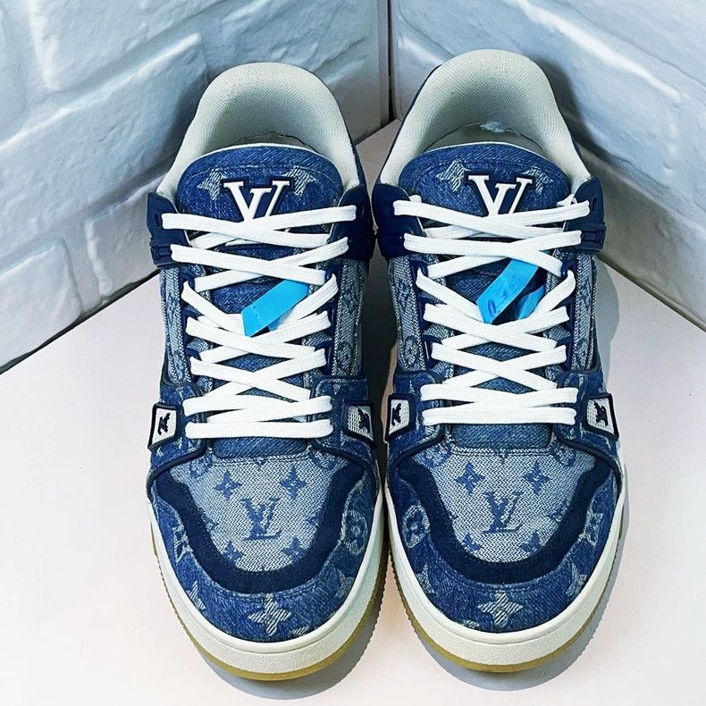 Louis Vuitton Louis Vuitton Trainer Blue Denim Sneakers - dmc Size US 8.5 / EU 41-42 - 1 Thumbnail