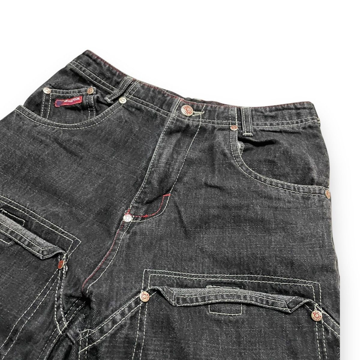 Japanese Brand ORIGINAL VINTAGE BAGGY V2K MECCA BRANDY DENIM (27×35) Size US 27 - 3 Thumbnail