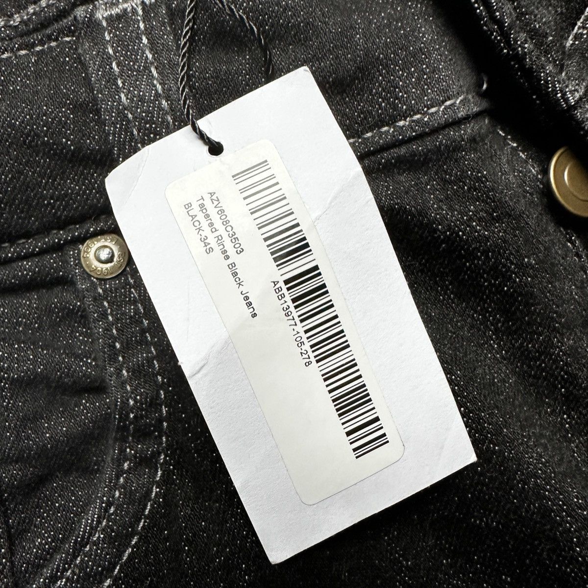 Burton Burton Menswear London Stretch Jeans Black 34S (W34 L30) Size US 34 / EU 50 - 6 Thumbnail