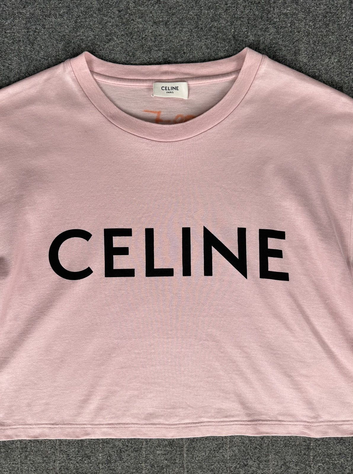 Celine Celine - Hedi Slimane S/S21 Cropped T-shirt - Light Rose Size M / US 6-8 / IT 42-44 - 4 Thumbnail