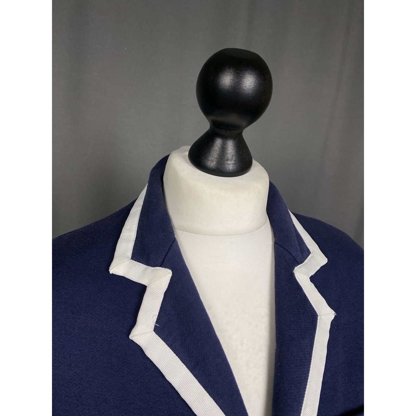 Ralph Lauren Ralph Lauren Contrast Lapel Big Logo Women's Blue Blazer Jac Size M / US 6-8 / IT 42-44 - 6 Thumbnail
