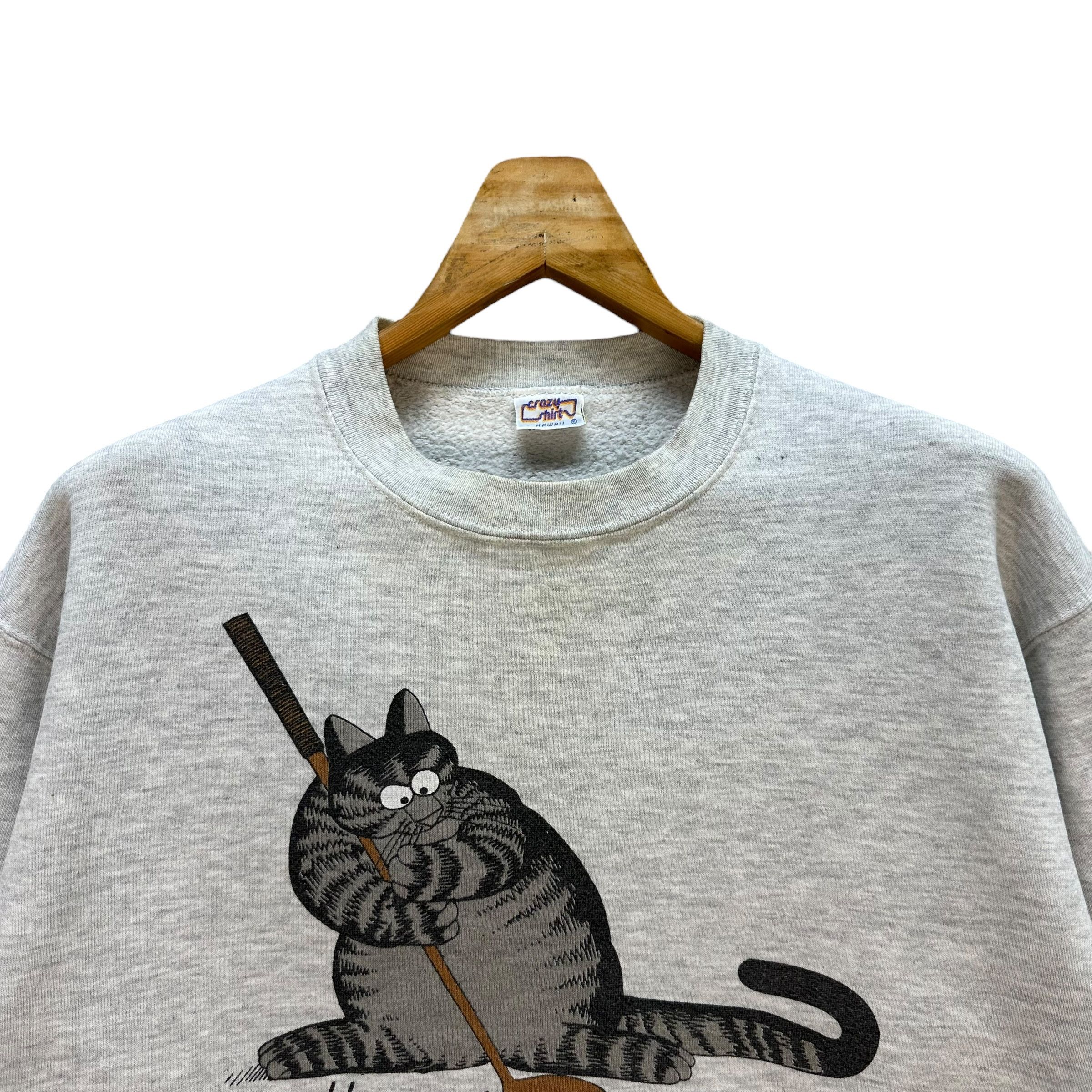 Vintage 90s CRAZY SHIRT Hawaii Cat Golf Big Logo Sweatshirt #A5-0108 Size US M / EU 48-50 / 2 - 2 Thumbnail