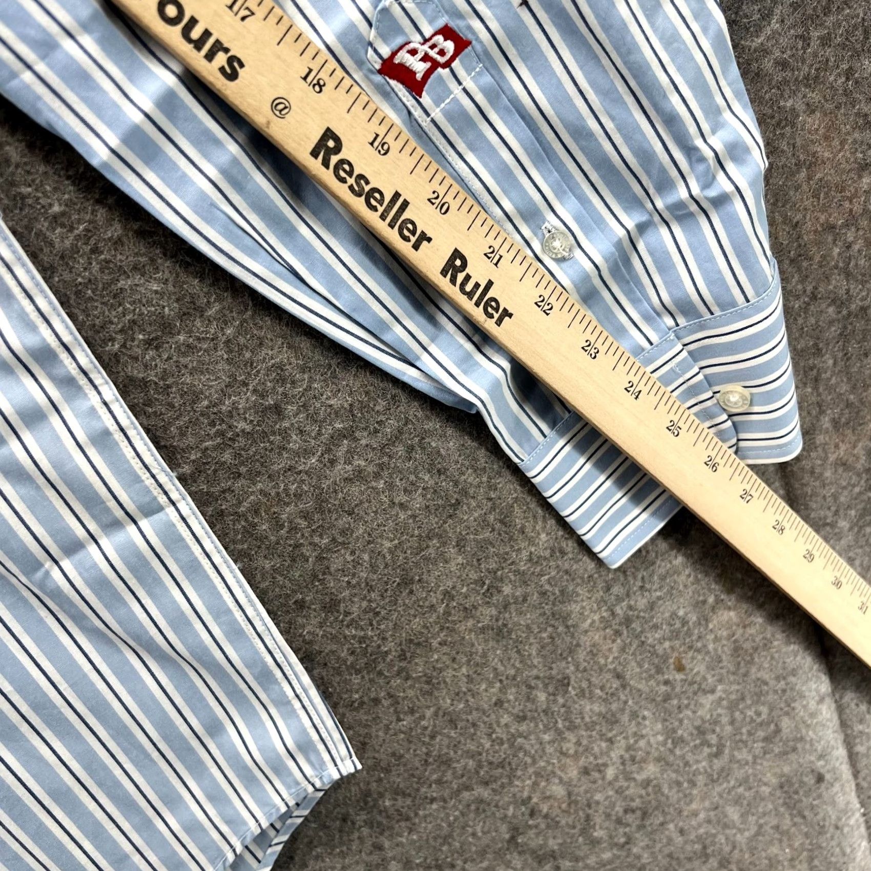 Vintage Pennington & Bailes Shirt Mens XL Blue Striped Button-Down Preppy Oxford Shirt Adults Regular Long Sleeve Navy Blue Mens XL Button-Up Size US XL / EU 56 / 4 - 4 Thumbnail