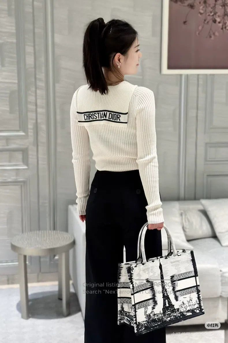 Dior Dior 24 Early Spring Navy Collar Long Sleeve Size XS / US 0-2 / IT 36-38 - 8 Thumbnail