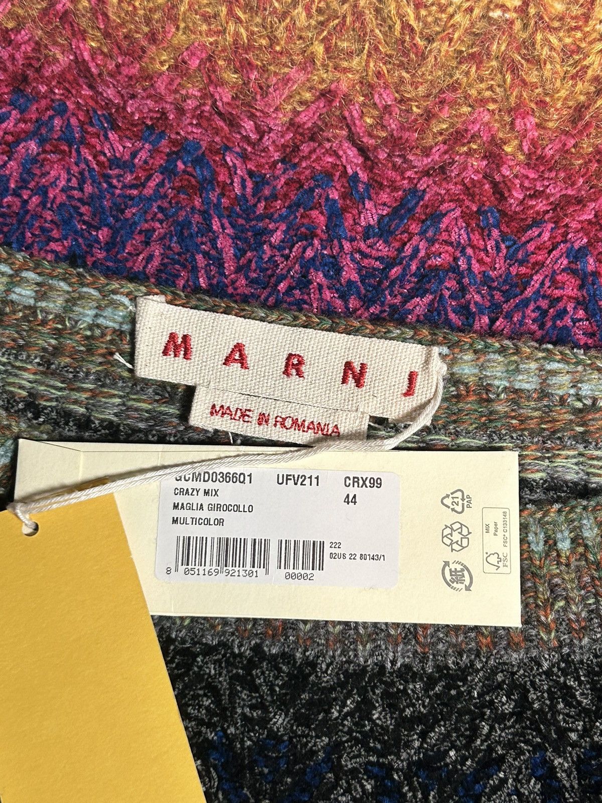 FW22 Rainbow Multi Fuzzy Knit