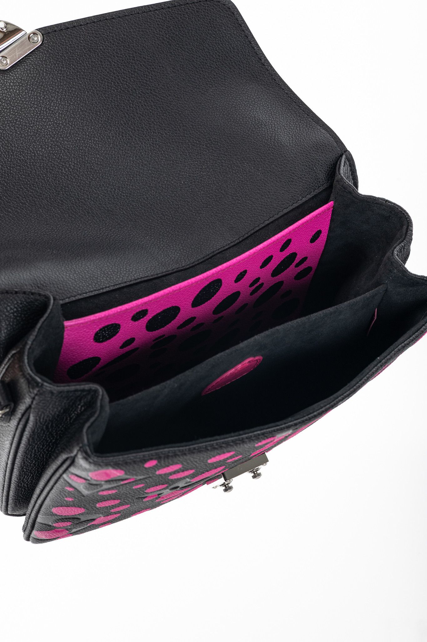 Louis Vuitton × Yayoi Kusama Louis Vuitton Pochette Metis MM Black & Fuchsia Satchel Size ONE SIZE - 14 Thumbnail