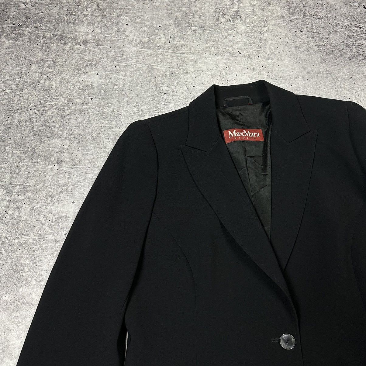 Max Mara × Vintage Max Mara Studio Refolo Blazer Jacket One Button Women’s Size M / US 6-8 / IT 42-44 - 2 Thumbnail