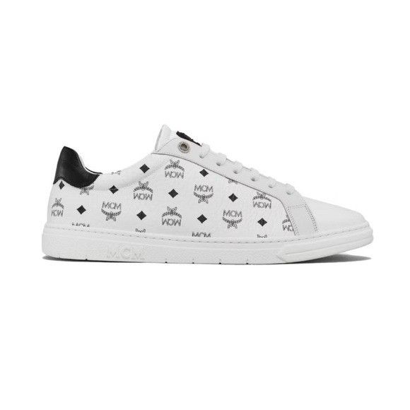 MCM MCM Terrain Low Top Sneakers White Black Men’s Size 7 Size US 7 / EU 40 - 1 Thumbnail