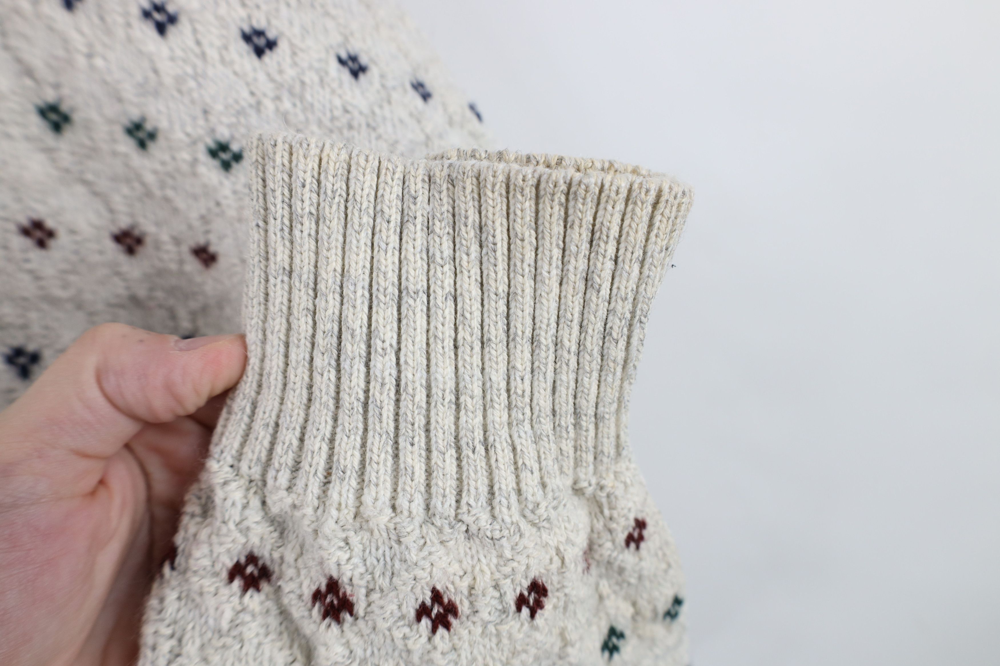 Vintage Vintage 90s Streetwear Rainbow Textured Knit Dad Sweater Size US XL / EU 56 / 4 - 6 Thumbnail