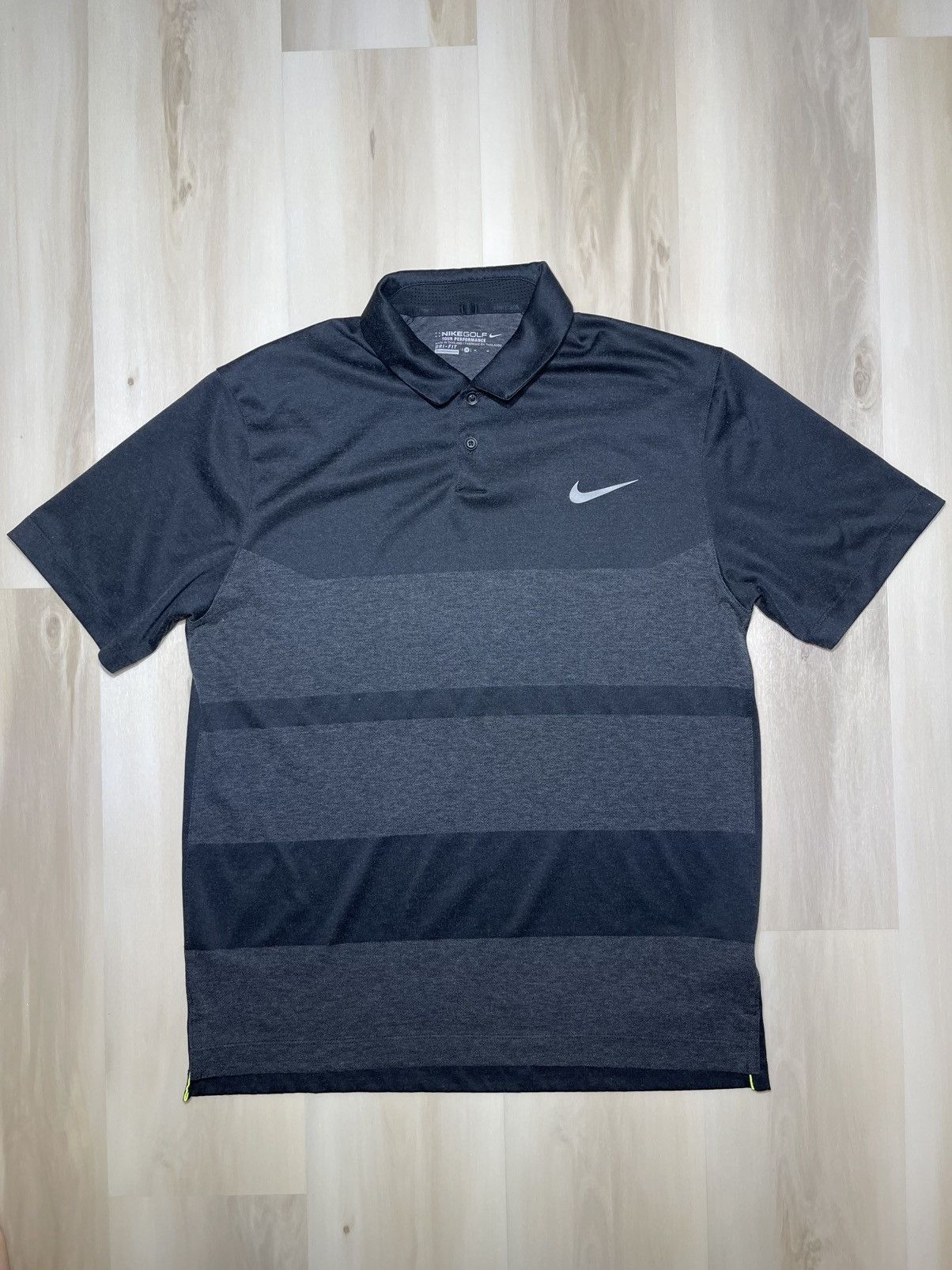 Nike Polo Golf Tour Premium Shirt Men’s Sz Med Black Dri Fit