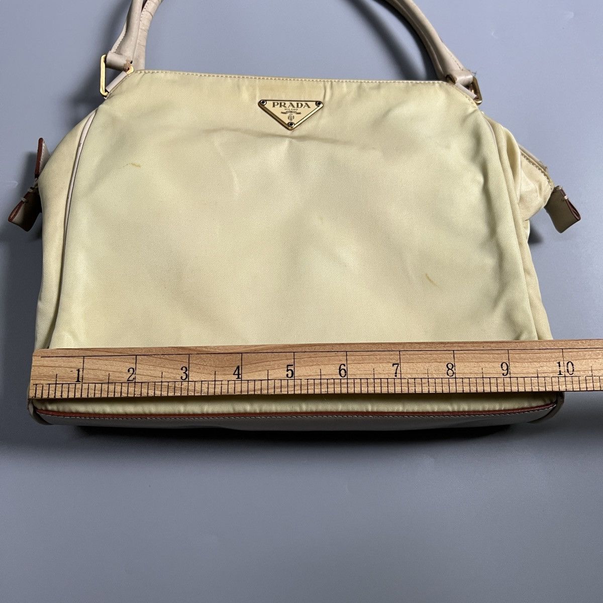 Prada Authentic Vintage Prada Tessuto "Champagne" Handbag Size ONE SIZE - 15 Thumbnail