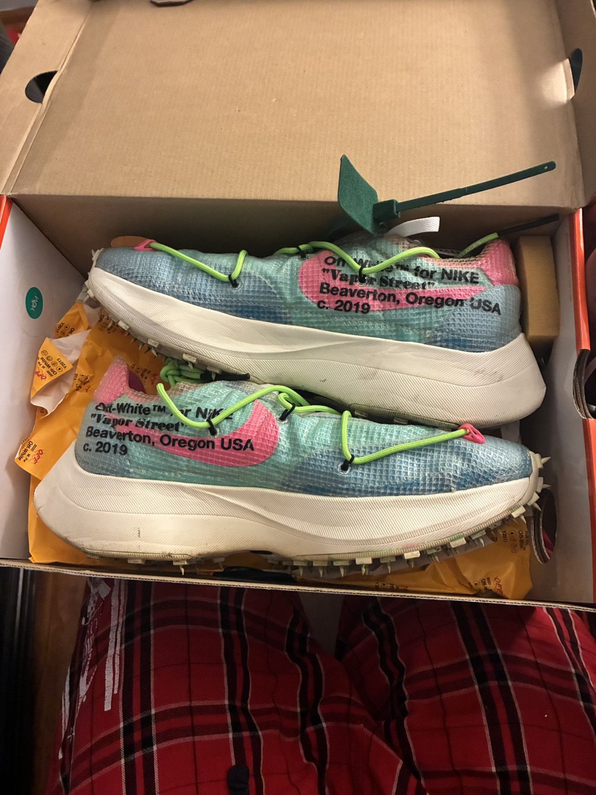 Nike Nike X Off White Light Blue Vapor Street Size US 12 / EU 45 - 2 Thumbnail