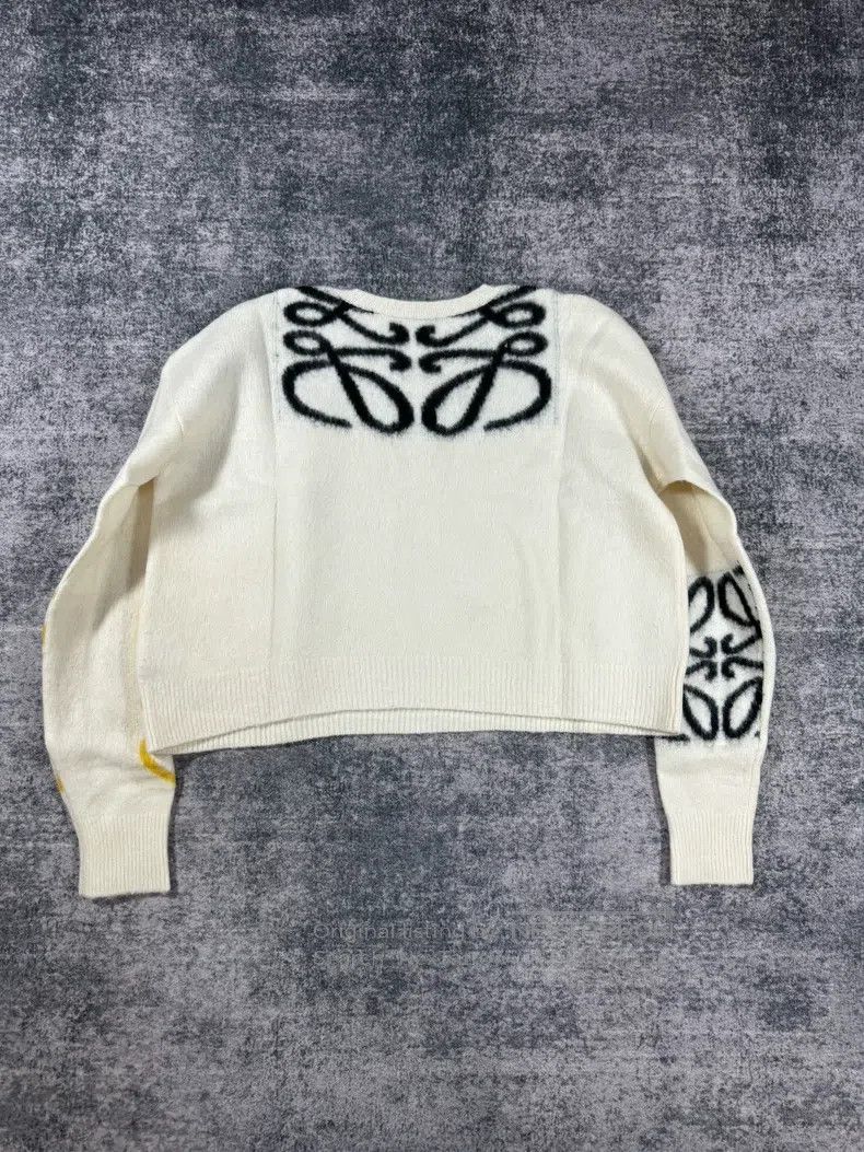 Loewe Loewe White Multi-logo Wool Knitwear Size XS / US 0-2 / IT 36-38 - 2 Thumbnail