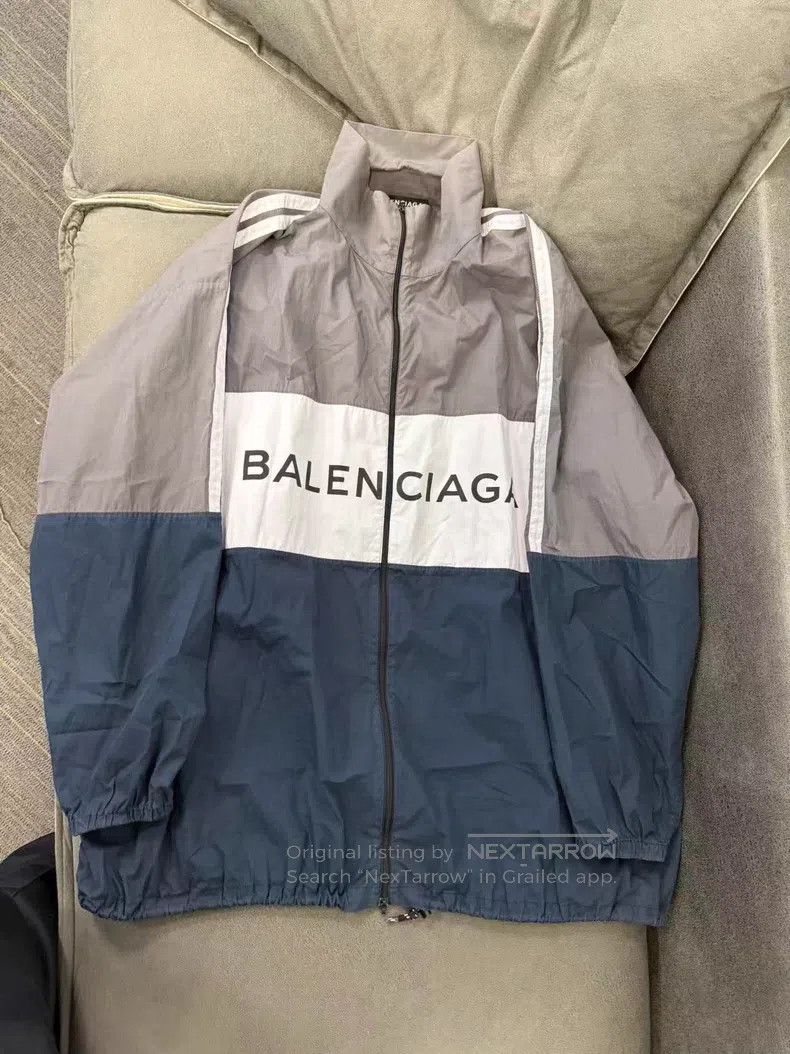 Balenciaga Balenciaga size 39 Grey and Blue Patchwork Windbreaker Size US S / EU 44-46 / 1 - 1 Thumbnail
