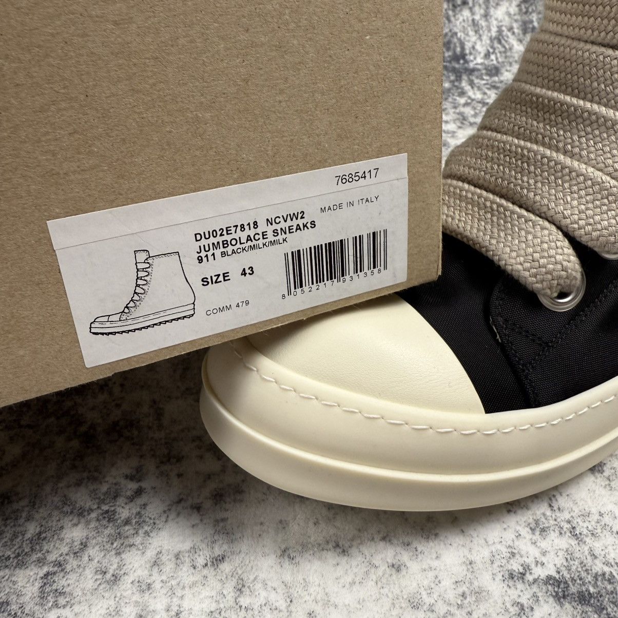 Rick Owens Rick Owens DRKSHDW Canvas High JumboLace ‘Black’ Shoes Size US 10 / EU 43 - 7 Thumbnail