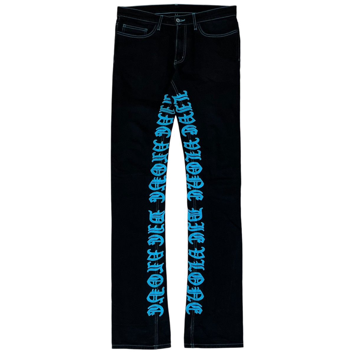 Vlone Vlone Blue Old English Denim Size US 32 / EU 48 - 1 Thumbnail