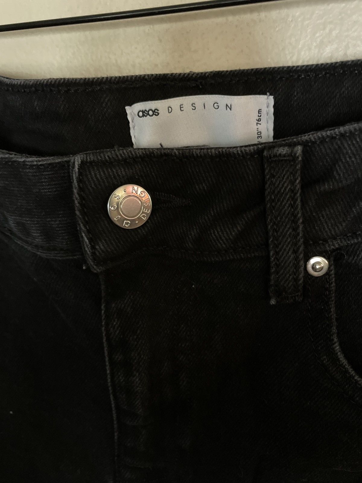 Asos × Vintage ASOS Design Black Denim Jean SHORTS Jorts 30 made in Egypt 🔥 Size US 30 / EU 46 - 4 Thumbnail