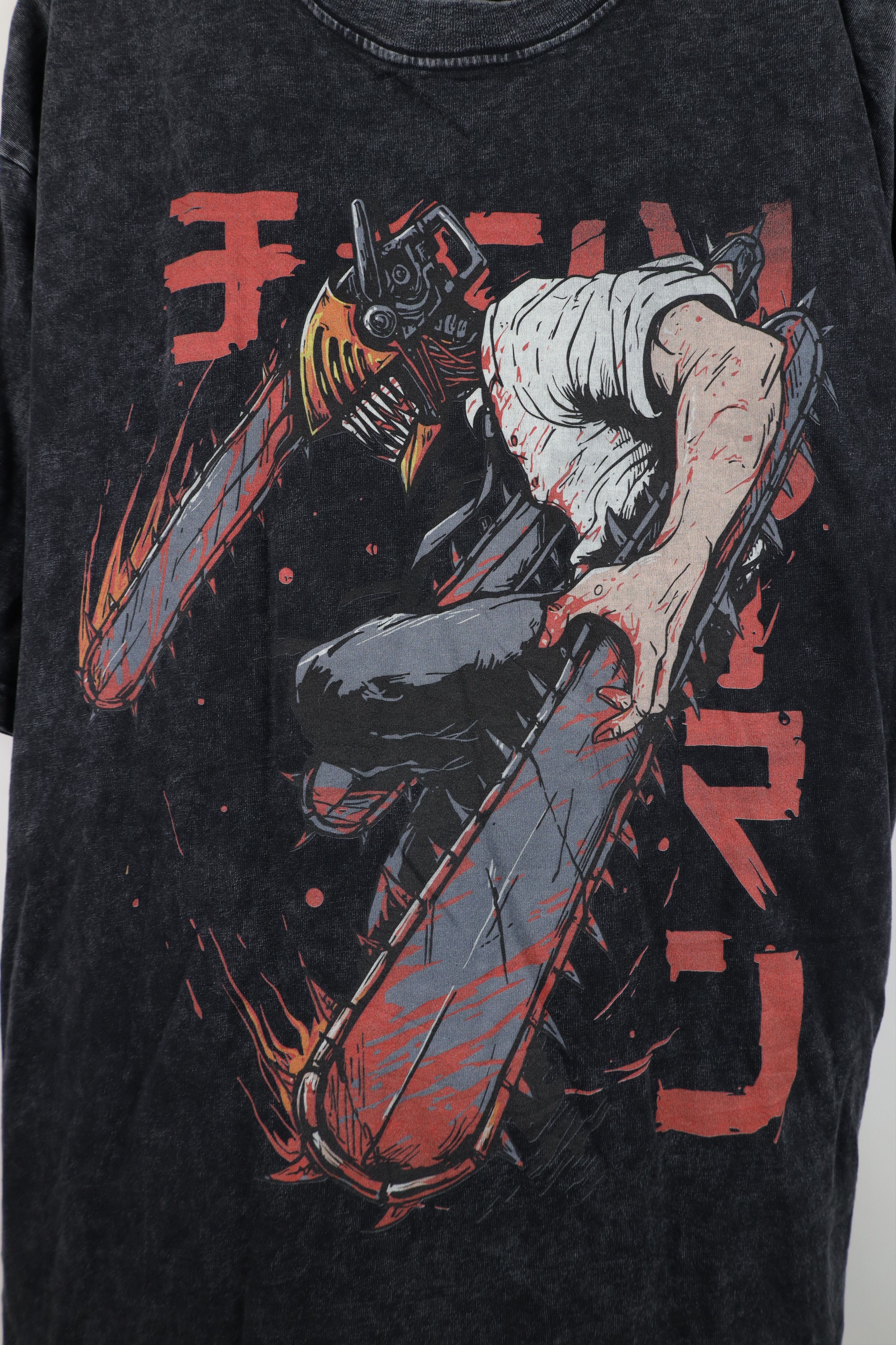 Vintage Vintage Streetwear Man Anime Manga Acid Wash T-Shirt Size US XXL / EU 58 / 5 - 4 Thumbnail
