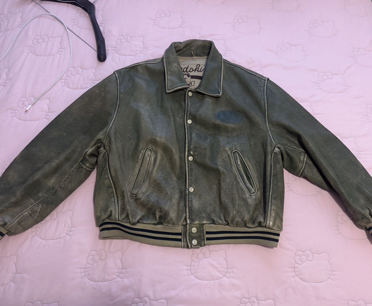 NFL Vintage Redskins Paris Green Leather Varsity Baseball Jacket Size US XL / EU 56 / 4 - 5 Thumbnail