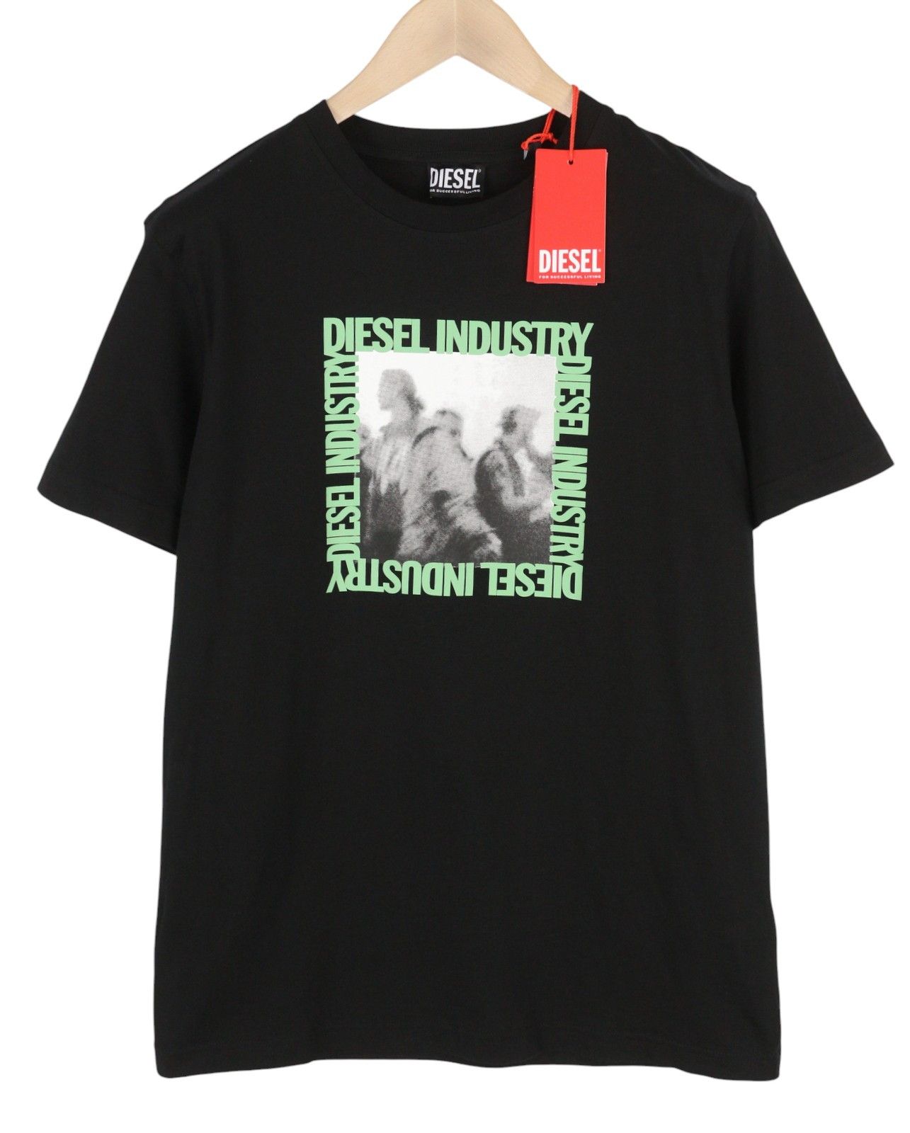 Diesel T-DIEGOR-HS2 L Black Crew Tricot T-Shirt 41188 Size US L / EU 52-54 / 3 - 1 Thumbnail