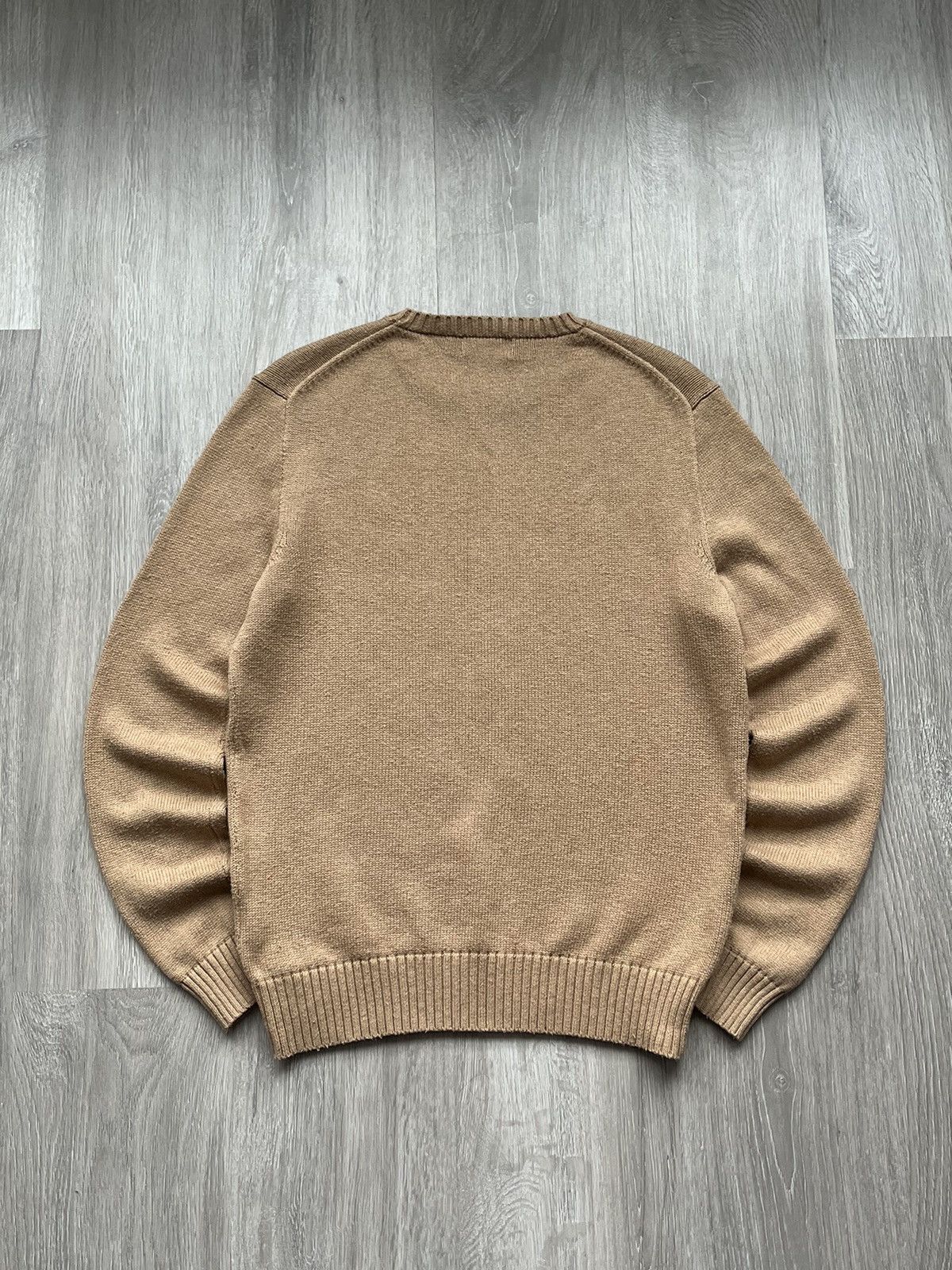 Polo Ralph Lauren × Vintage Vintage Polo Ralph Lauren Beige Knitted Sweater Mini Logo Size US S / EU 44-46 / 1 - 7 Thumbnail