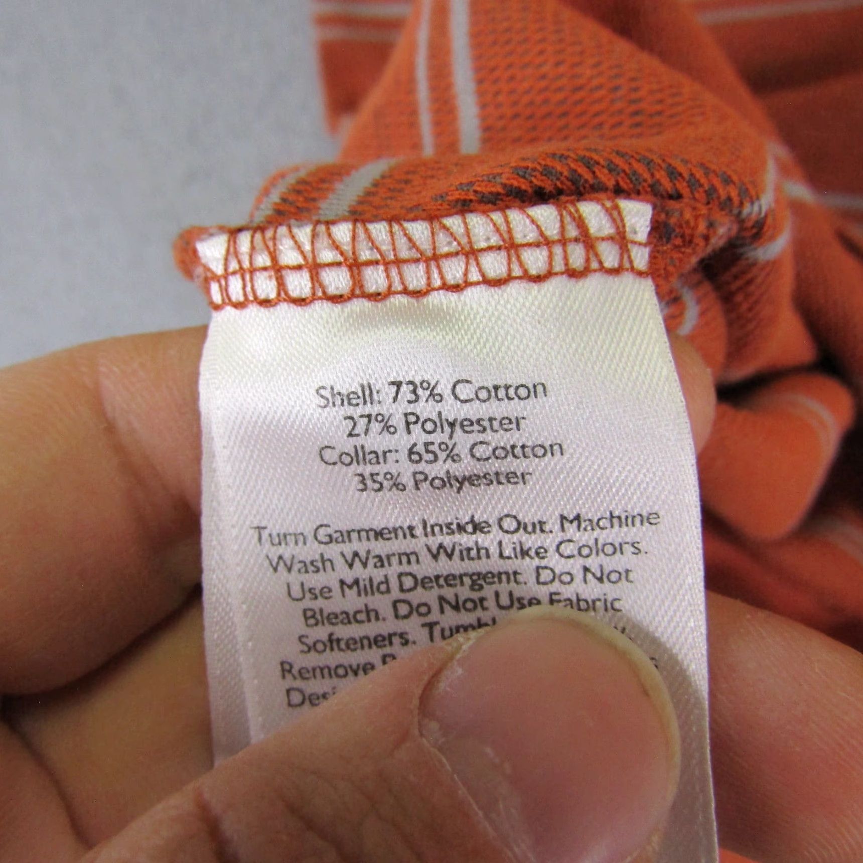 Eddie Bauer Eddie Bauer Polo Shirt Mens L Orange Striped Travex Knit Cotton Blend Shirt Polo Casual Outdoor Sports Mens L Size US L / EU 52-54 / 3 - 4 Thumbnail