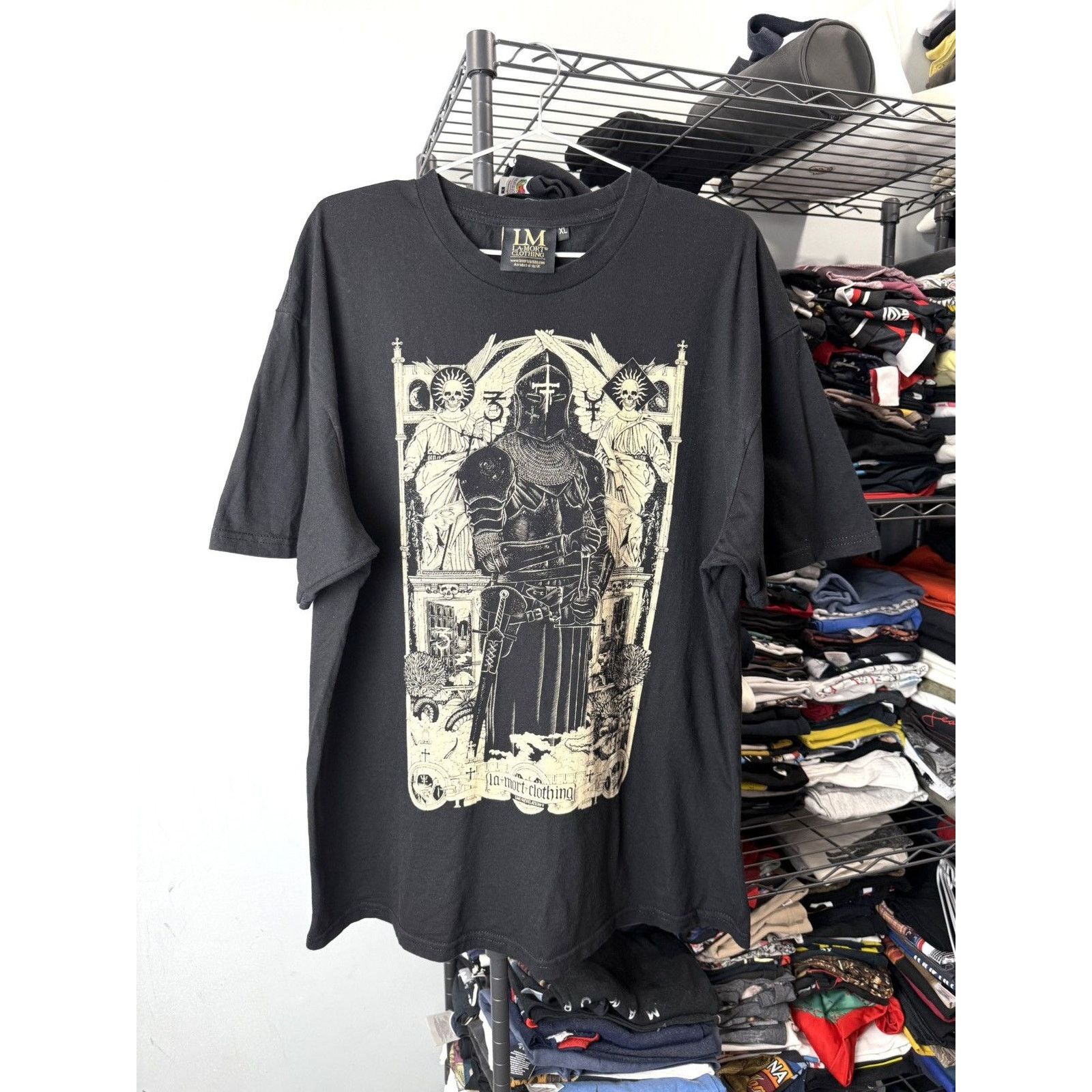 Affliction Vintage Style Knight Affiction T Shirt War Size US XL / EU 56 / 4 - 1 Thumbnail
