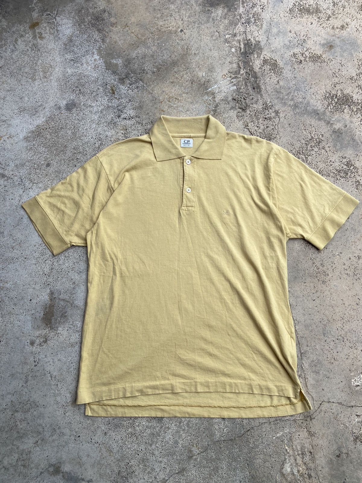 C.P. Company Vintage C.P. Company Piqué Khaki Tan Polo Shirt Size US L / EU 52-54 / 3 - 1 Thumbnail