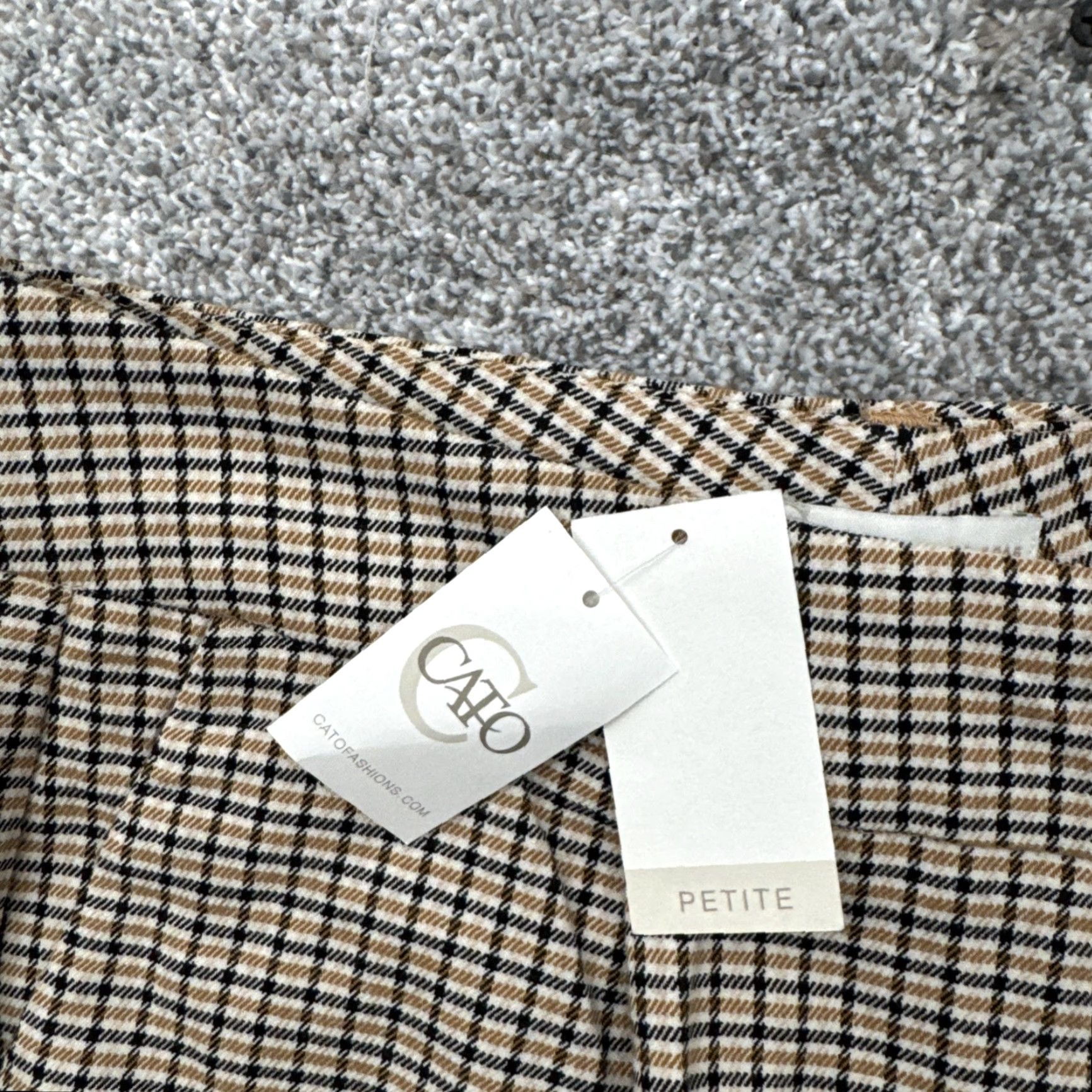 Vintage Cato Pants Womens 14P Petite Plaid Dark Academia Pleated Office Preppy Retro Dress Pants Size ONE SIZE - 3 Thumbnail