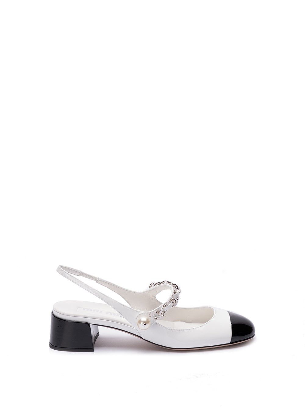 image of Miu Miu Slingback Pumps Size Eu 38 For Women Shoes in Bianco