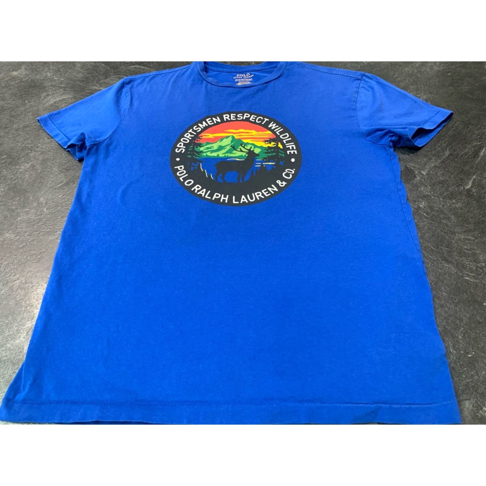 Ralph Lauren VINTAGE Ralph Lauren T-Shirt Men’s Short Sleeve Crew Neck Logo Outdoors Country Sportsman Blue S Size US S / EU 44-46 / 1 - 2 Thumbnail