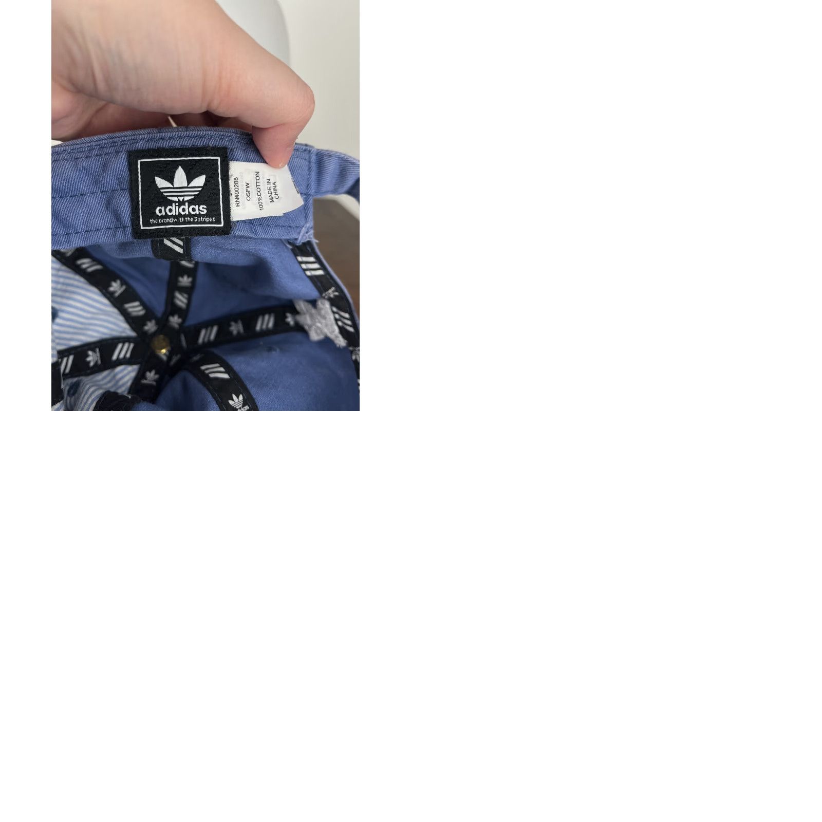 Adidas Adidas Hat Cap Strap Back Womens One Size Blue Denim Embroidered Cotton Twill Size ONE SIZE - 9 Thumbnail