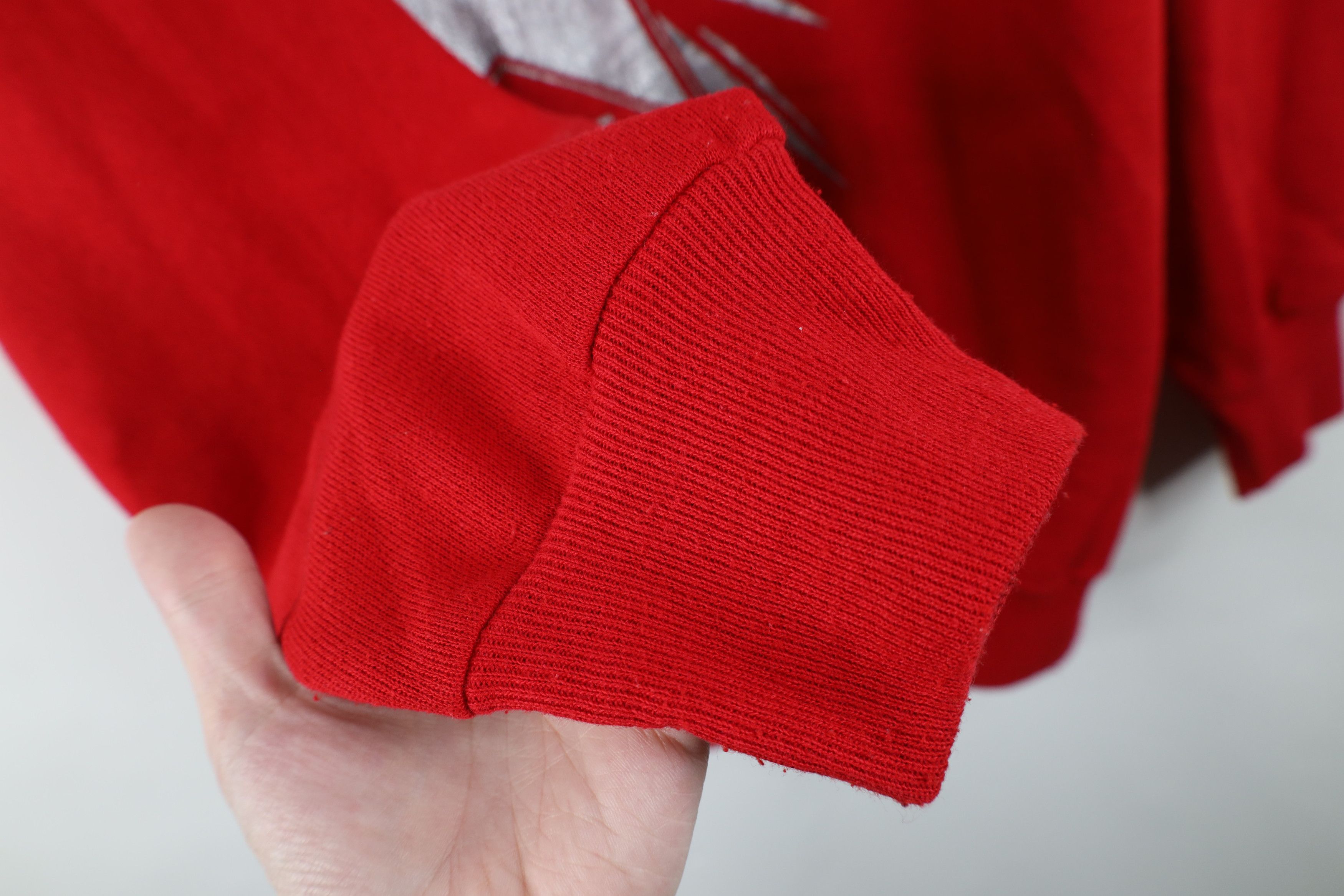 Vintage Vintage 90s Streetwear The Brightest Star Sweatshirt Red USA Size US XXL / EU 58 / 5 - 10 Thumbnail