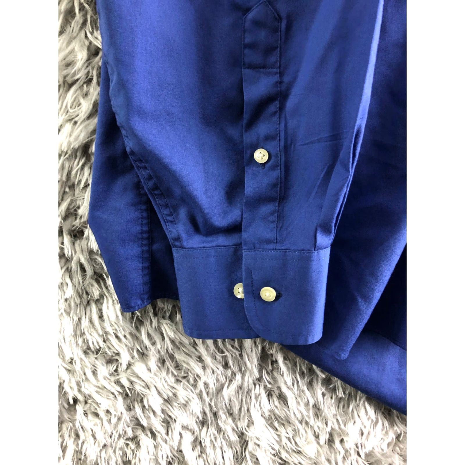 Chaps Chaps Shirt Mens 17 34/35 Blue Long Sleeve Button-Down Collar Solid Shirt Size US XL / EU 56 / 4 - 2 Thumbnail