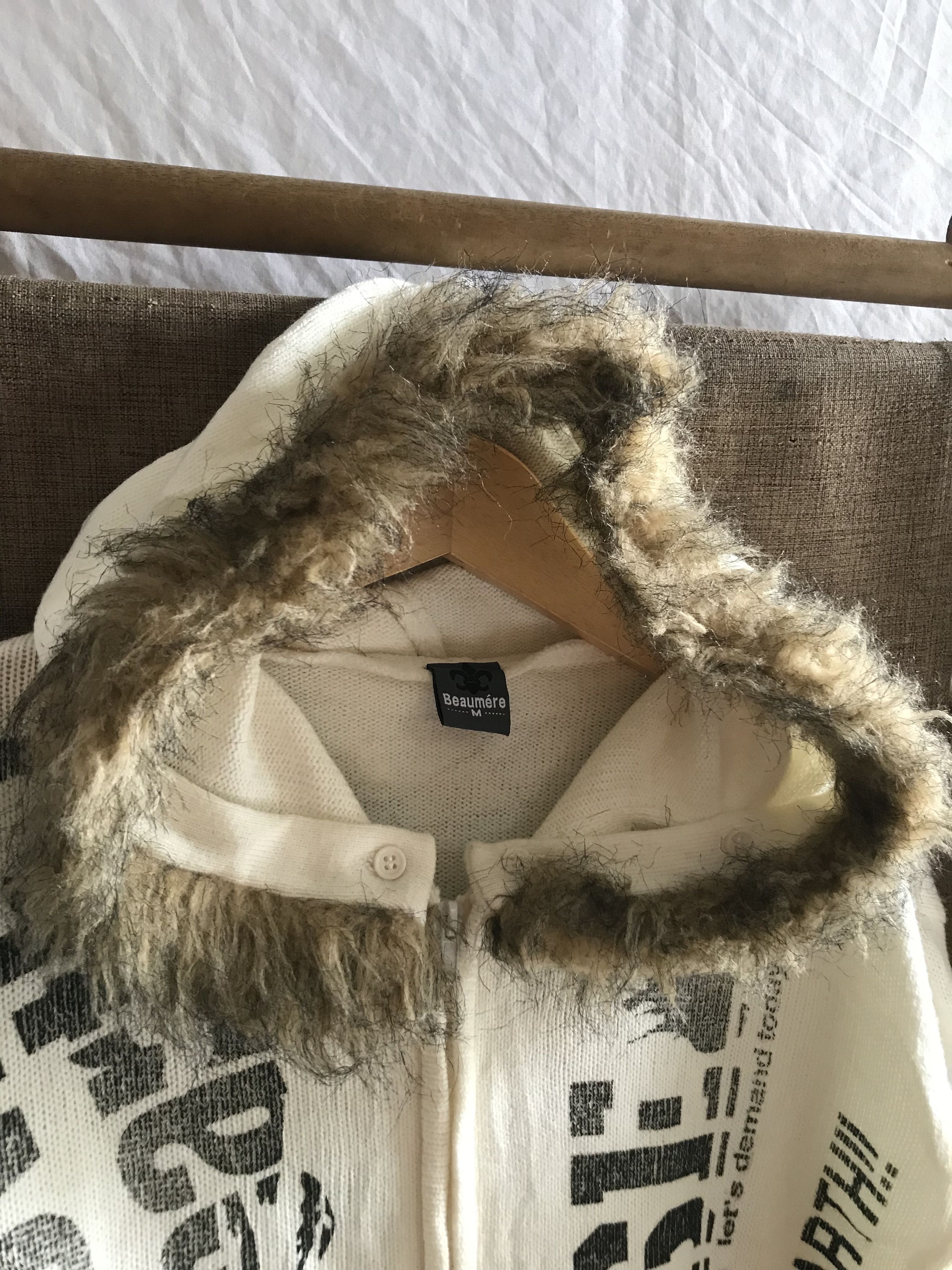Le Grande Bleu (L.G.B.) Beaumere Japanese Fur Poem Knit Zip Hoodie Size US L / EU 52-54 / 3 - 3 Thumbnail