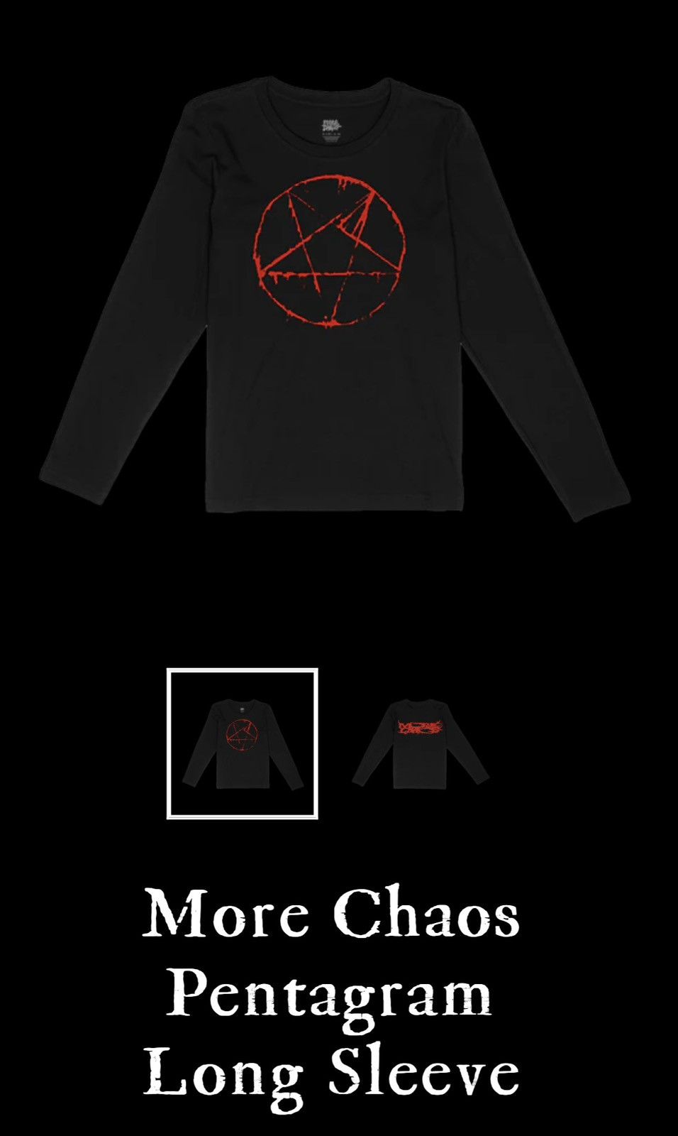 Ken Carson More Chaos pentagram long sleeve Size US S / EU 44-46 / 1 - 1 Thumbnail