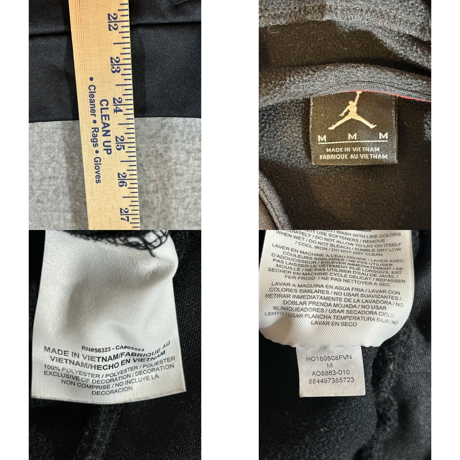 Jordan Brand Jordan Hoodie Mens M Black Camouflage PULLOVER Fleece Sweatshirt Jumpman Nike Jordan Graphic Print Logo Pockets Hooded Basketball Sports Casual Size US M / EU 48-50 / 2 - 8 Thumbnail