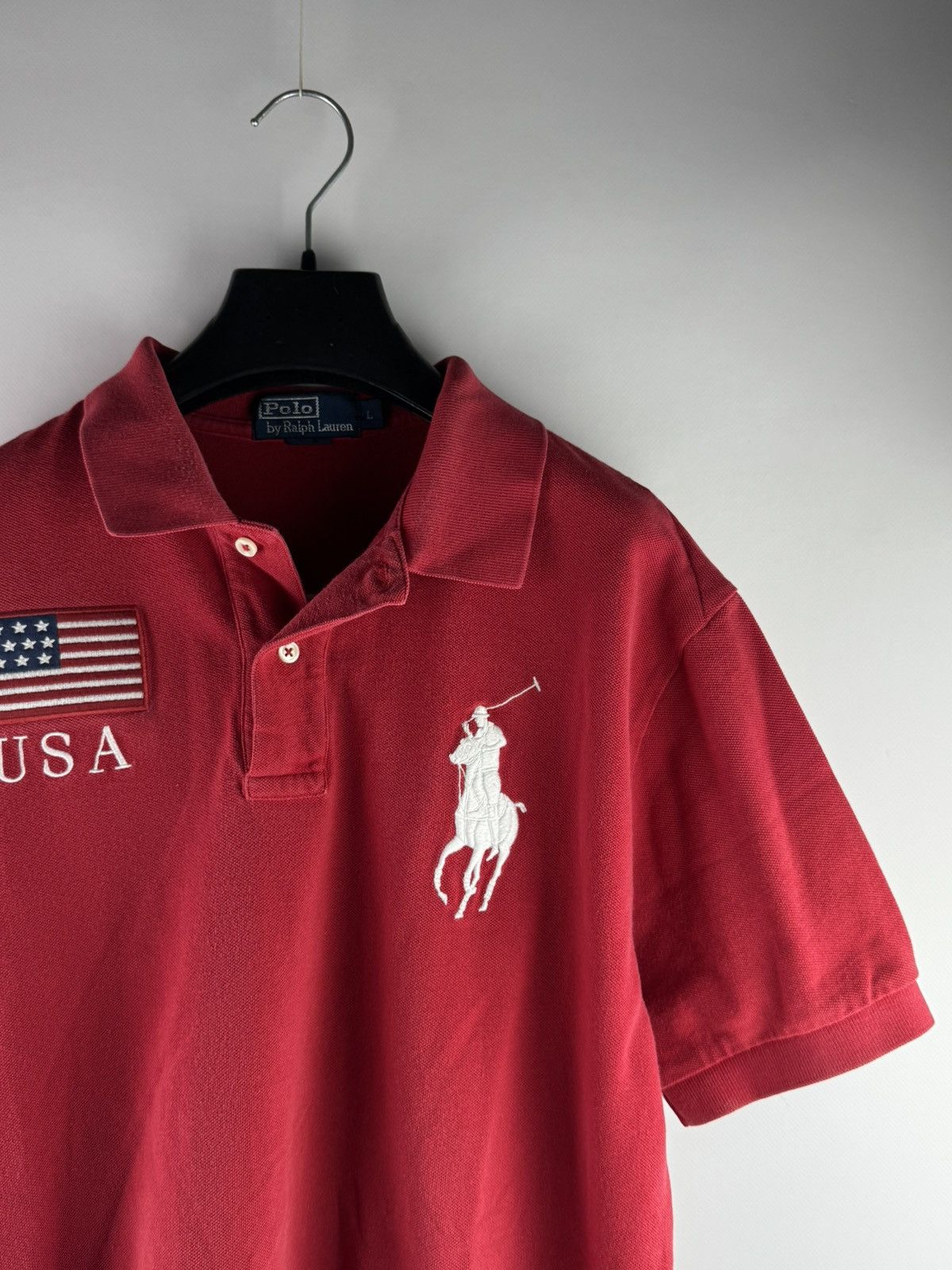 Polo Ralph Lauren Vintage Polo Ralph Lauren USA 🇺🇸 United States Polo Shirt Size US L / EU 52-54 / 3 - 4 Thumbnail
