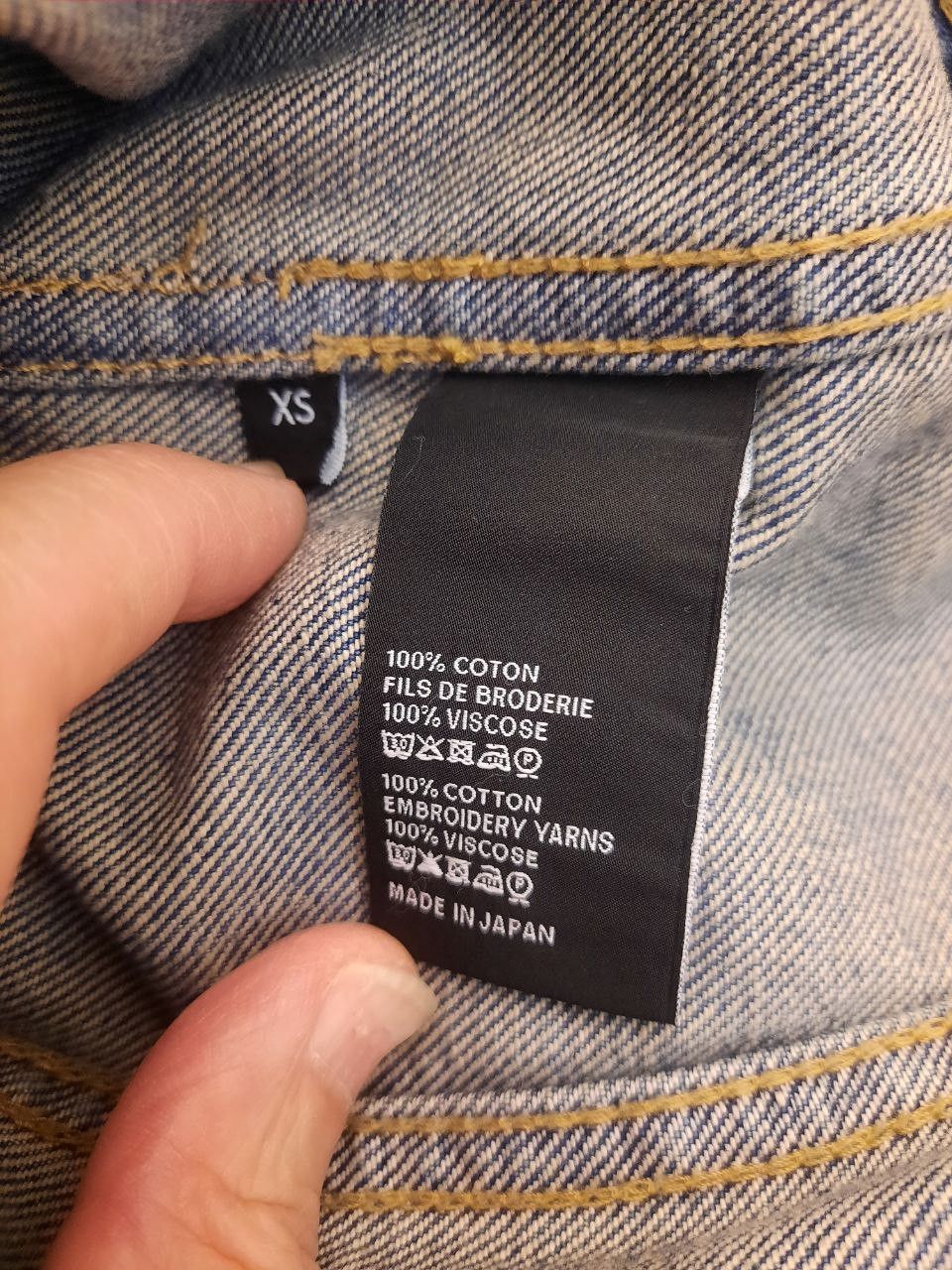 Celine SS19 Christian Marclay Patch Distressed Denim Jacket Size US XS / EU 42 / 0 - 4 Thumbnail