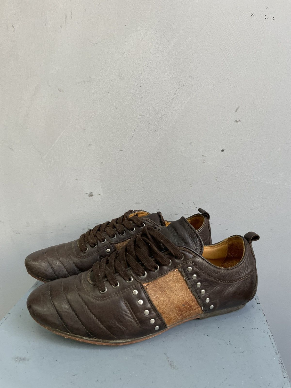 Blackstone Rare avant garde studded A.S.98 style leather low boots Size US 6.5 / EU 39-40 - 7 Thumbnail