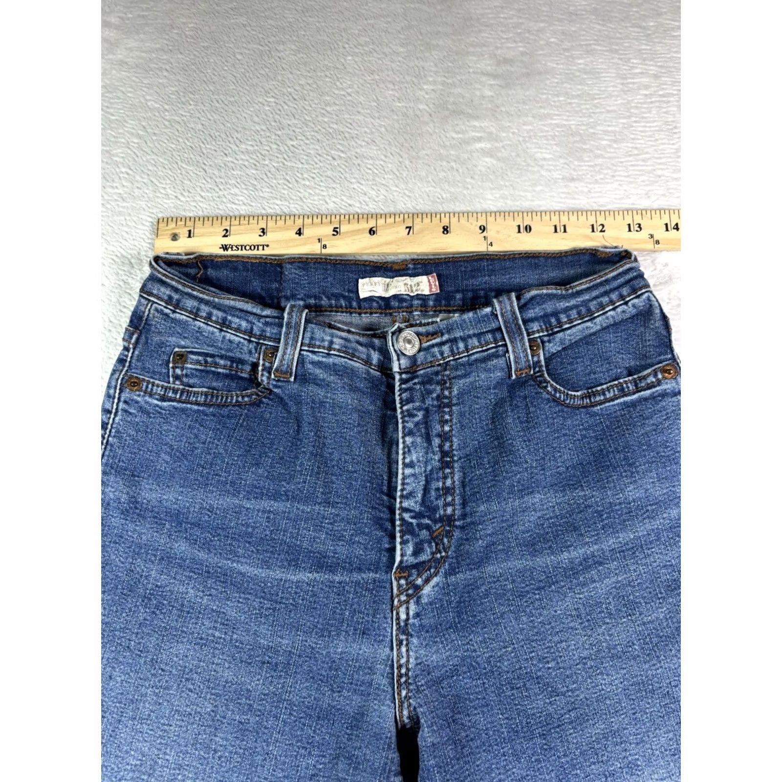 Levi's Levi's 512 Jeans Women's Slim Straight Blue Cotton Denim 8 Regular Button Zipper 5-Pocket Design Size 30" / US 8 / IT 44 - 7 Thumbnail