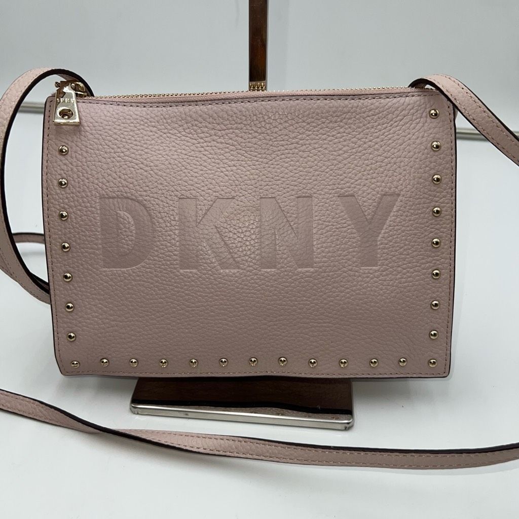 DKNY DKNY Blush Pink Leather Studded Crossbody Bag Size ONE SIZE - 1 Thumbnail