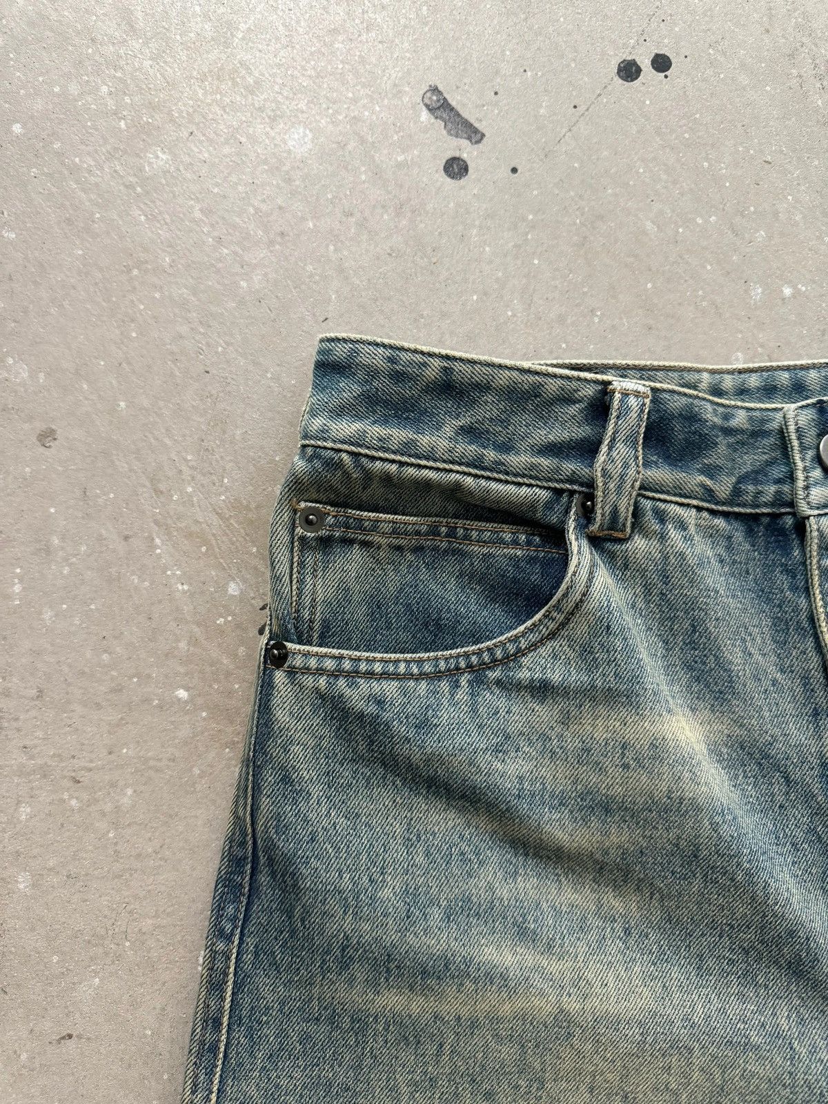 Japanese Brand × Vintage Y2K Streetwear Washed Retro Baggy Jean Size US 31 - 4 Thumbnail
