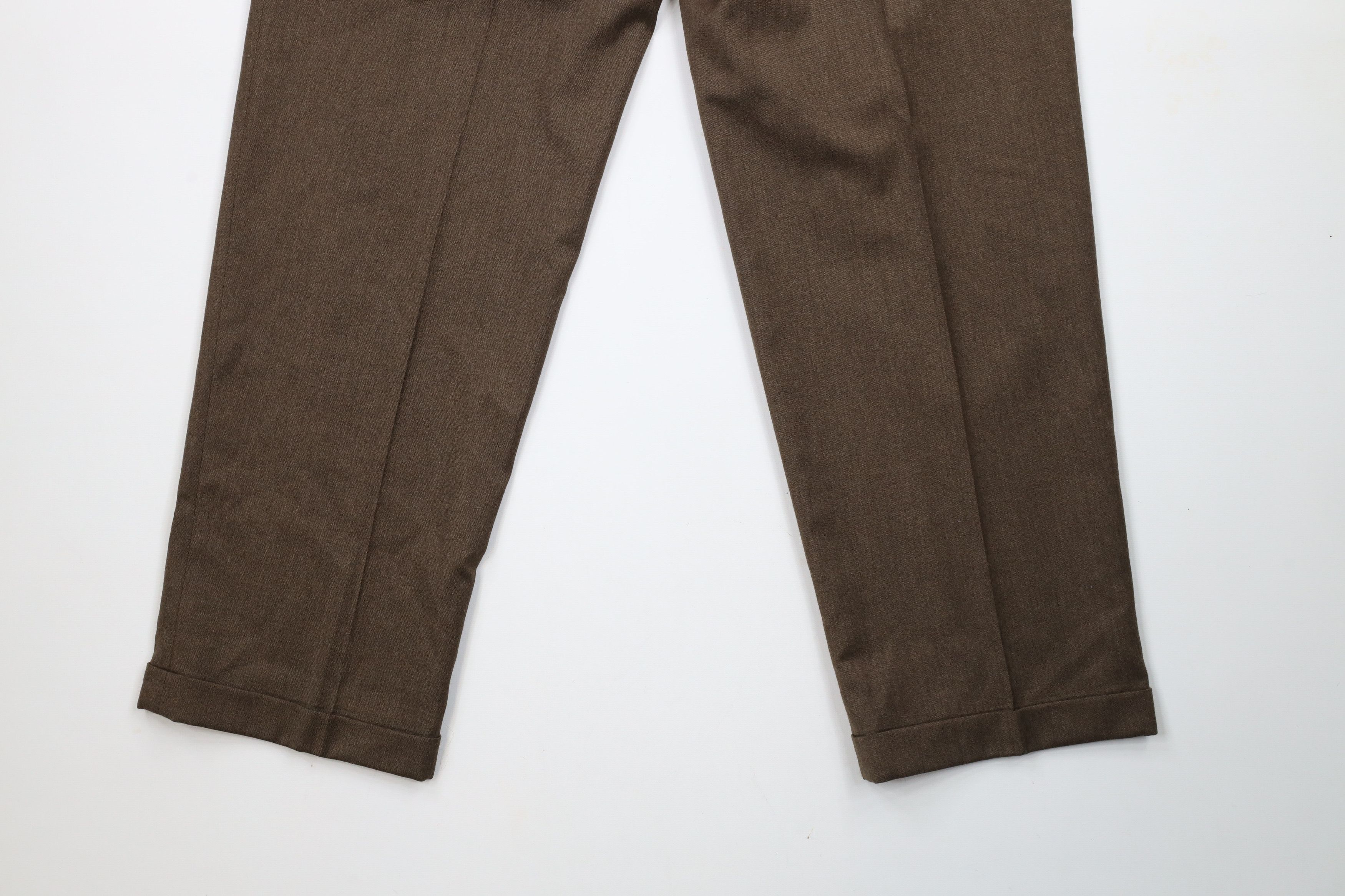 Vintage Vintage 90s Streetwear Cuffed Wide Leg Chino Pants Brown Size US 32 / EU 48 - 13 Thumbnail